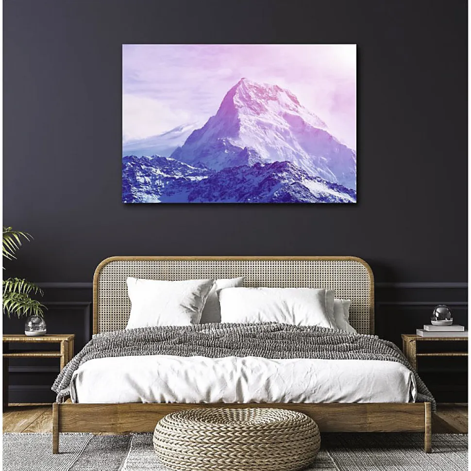 Tableau toile en kit HAUTE MONTAGNE 140 x 95 cm - Toile textile sans PVC, Made in France par Scenolia