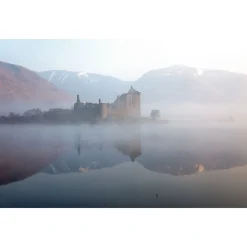 Tableau toile en kit KILCHURN CASTLE 140 x 95 cm - Toile textile sans PVC, Made in France par Scenolia