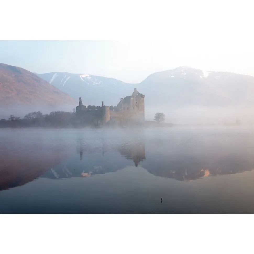 Tableau toile en kit KILCHURN CASTLE 140 x 95 cm - Toile textile sans PVC, Made in France par Scenolia