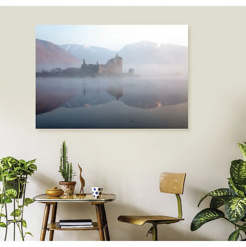 Tableau toile en kit KILCHURN CASTLE 140 x 95 cm - Toile textile sans PVC, Made in France par Scenolia