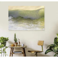 Tableau toile en kit MER DE JADE 140 x 95 cm - Toile textile sans PVC, Made in France par Scenolia
