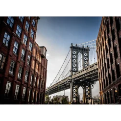 Tableau toile en kit NY BROOKLYN 180 x 130 cm - Toile textile sans PVC, Made in France par Scenolia