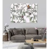 Tableau toile en kit PERROQUETS 180 x 130 cm - Toile textile sans PVC, Made in France par Scenolia