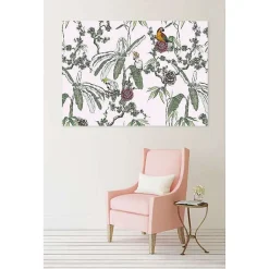 Tableau toile en kit PERROQUETS 180 x 130 cm - Toile textile sans PVC, Made in France par Scenolia
