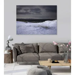 Tableau toile en kit PLAGE DE NORVEGE 180 x 130 cm - Toile textile sans PVC, Made in France par Scenolia