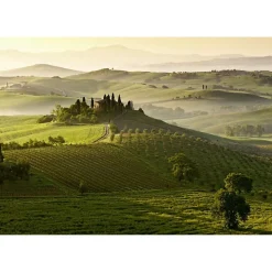 Tableau toile en kit SAN QUIRICO paysage campagne 180 x 130 cm - Toile textile sans PVC, Made in France par Scenolia