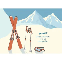 Tableau toile en kit SKI paysage de montagne 180 x 130 cm - Toile textile sans PVC, Made in France par Scenolia