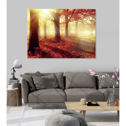 Tableau toile en kit SOLEIL D'AUTOMNE 180 x 130 cm - Toile textile sans PVC, Made in France par Scenolia