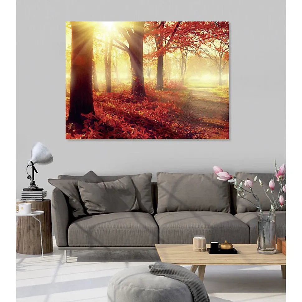 Tableau toile en kit SOLEIL D'AUTOMNE 180 x 130 cm - Toile textile sans PVC, Made in France par Scenolia