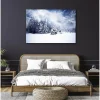 Tableau toile en kit SOUS LA NEIGE 140 x 95 cm - Toile textile sans PVC, Made in France par Scenolia