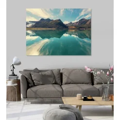 Tableau toile en kit SVARTISEN NORVEGE 180 x 130 cm - Toile textile sans PVC, Made in France par Scenolia