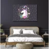 Tableau toile en kit UNICORNS ARE REAL 140 x 95 cm - Toile textile sans PVC, Made in France par Scenolia