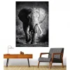 Tableau toile XXL en kit Éléphant Solitaire 130 x 180 cm - Toile textile sans PVC