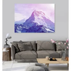 Tableau toile XXL en kit Haute Montagne 180 x 130 cm - Toile textile sans PVC