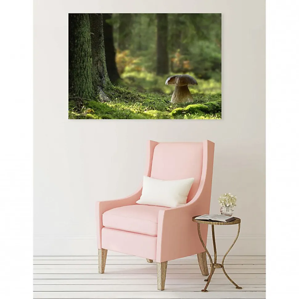 Tableau toile XXL en kit Champignon Des Bois 130 x 90 cm - Toile textile sans PVC