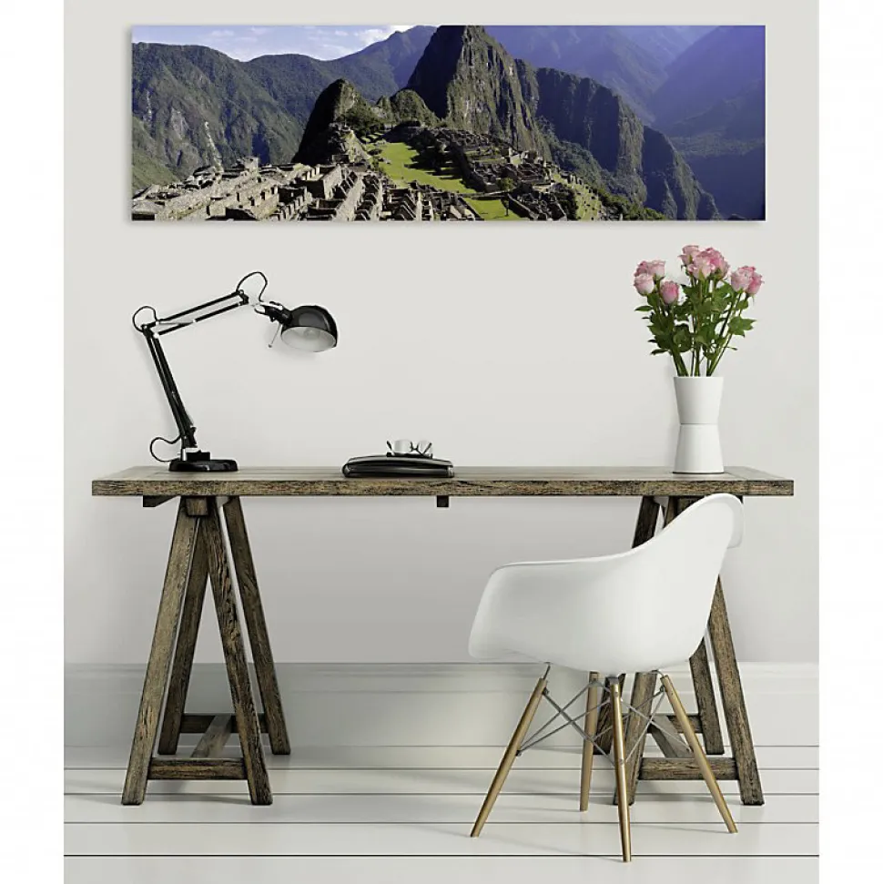 Tableau toile XXL en kit Machu Picchu 130 x 40 cm - Toile textile sans PVC