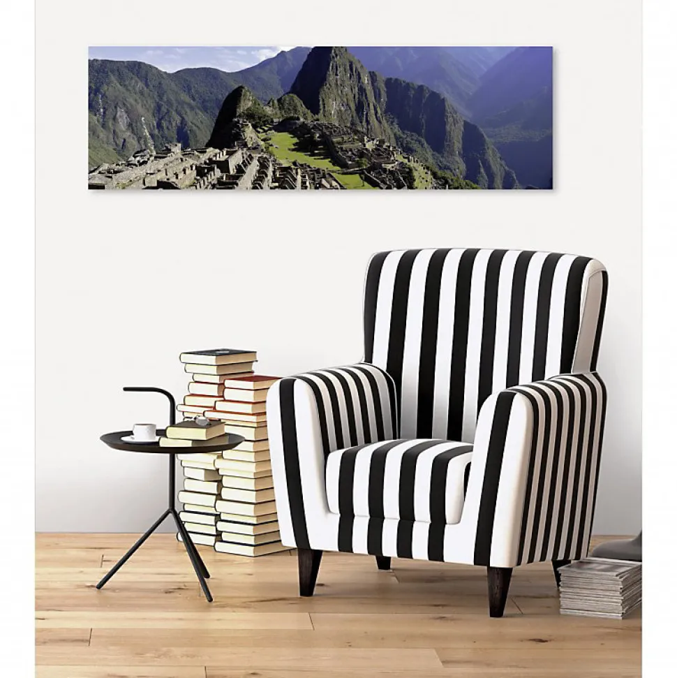 Tableau toile XXL en kit Machu Picchu 130 x 40 cm - Toile textile sans PVC