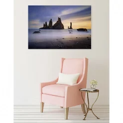 Tableau toile XXL en kit Reynisdrangar Islande 130 x 90 cm - Toile textile sans PVC