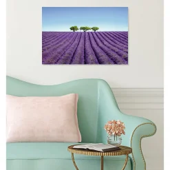 Tableau toile XXL en kit Couleur Lavande 60 x 40 cm - Toile textile sans PVC