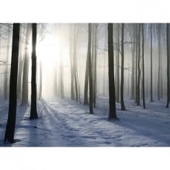 Tableau toile XXL en kit Foret D'Hiver 130 x 90 cm - Toile textile sans PVC