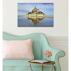 Tableau toile XXL en kit Baie Du Mont Saint Michel 60 x 40 cm - Toile textile sans PVC
