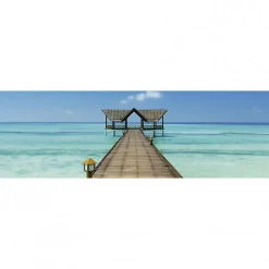 Tableau toile XXL en kit Bora Bora 130 x 40 cm - Toile textile sans PVC
