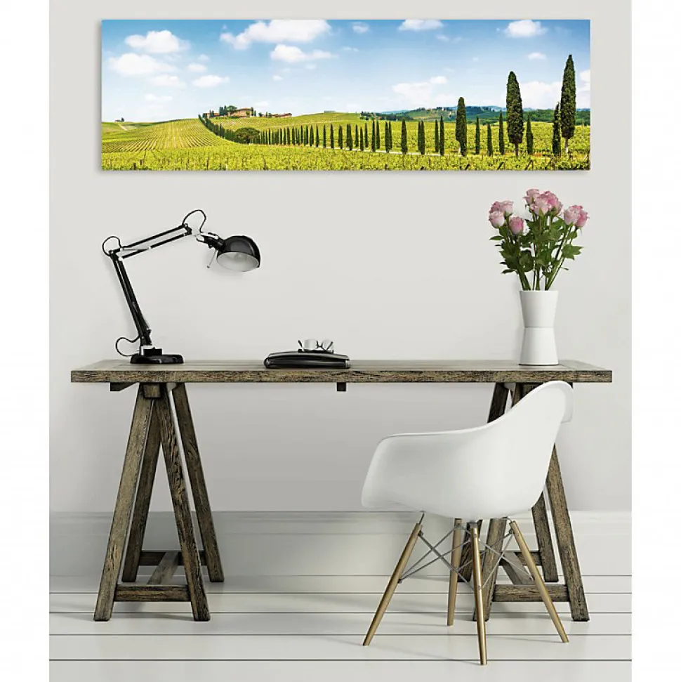 Tableau toile XXL en kit Toscane 130 x 40 cm - Toile textile sans PVC
