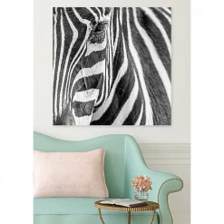 Tableau toile XXL en kit Zebre 90 x 90 cm - Toile textile sans PVC