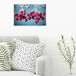 Tableau toile XXL en kit Bulles De Framboises 60 x 40 cm - Toile textile sans PVC