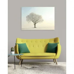 Tableau toile XXL en kit Chêne Blanc 130 x 90 cm - Toile textile sans PVC