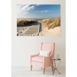 Tableau toile XXL en kit Chemin Des Dunes 180 x 130 cm - Toile textile sans PVC