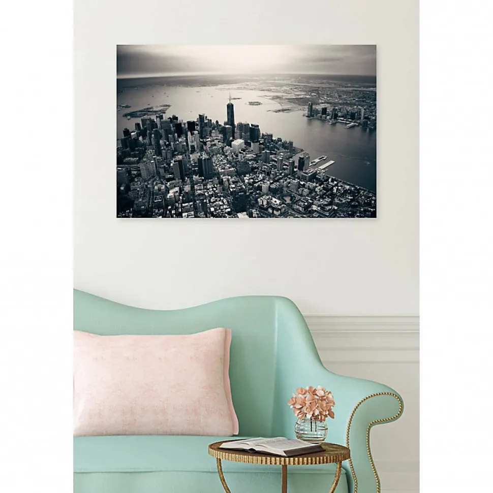 Tableau toile XXL en kit Manhattan Downtown 90 x 60 cm - Toile textile sans PVC