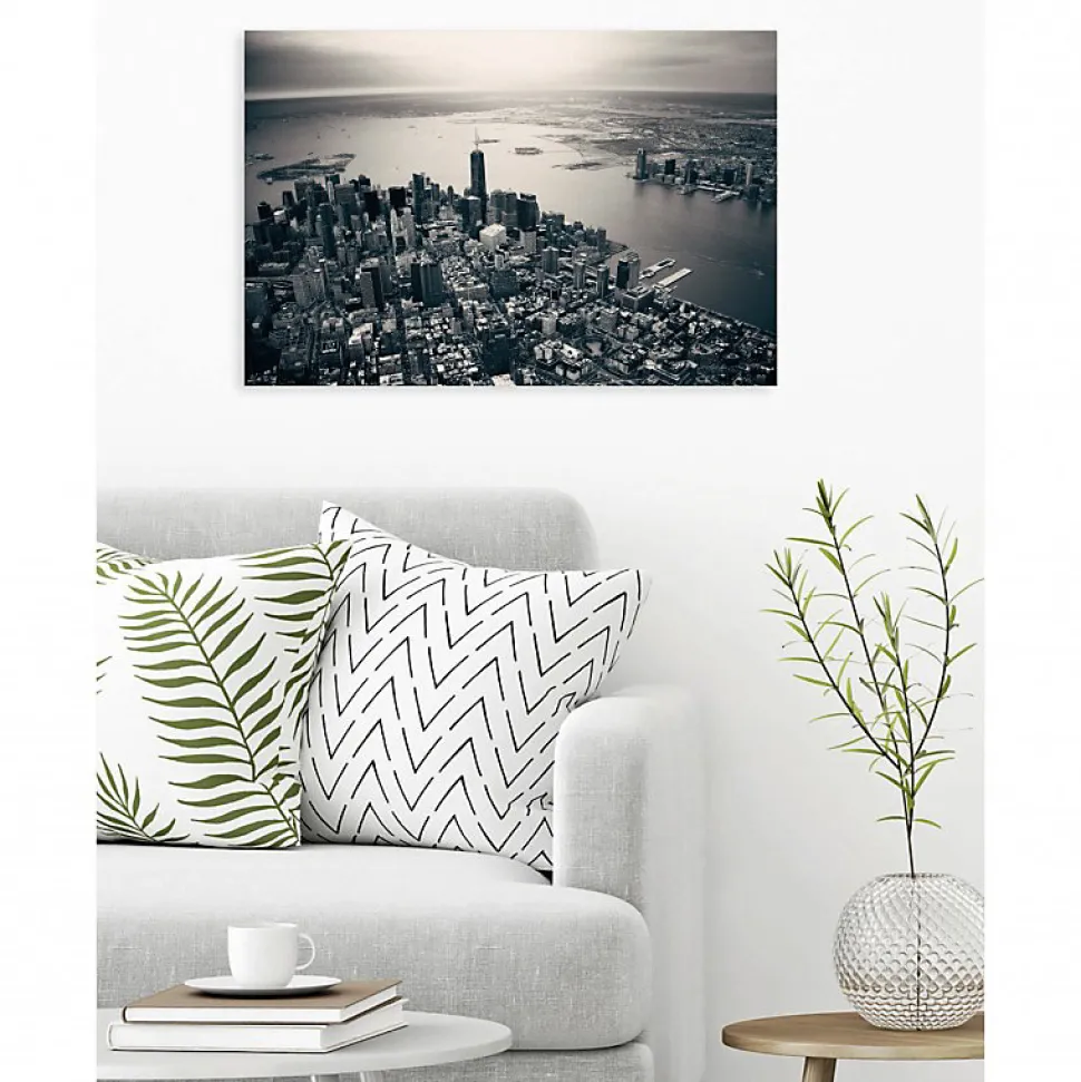 Tableau toile XXL en kit Manhattan Downtown 90 x 60 cm - Toile textile sans PVC