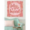 Tableau toile XXL en kit Follow Your Heart 90 x 90 cm - Toile textile sans PVC