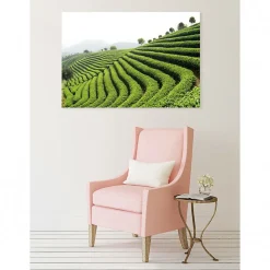 Tableau toile XXL en kit Thé Vert 130 x 90 cm - Toile textile sans PVC