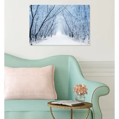 Tableau toile XXL en kit Chemin Blanc 60 x 40 cm - Toile textile sans PVC