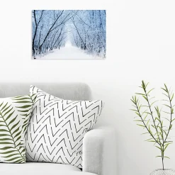 Tableau toile XXL en kit Chemin Blanc 60 x 40 cm - Toile textile sans PVC