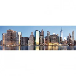 Tableau toile XXL en kit Manhattan Panoramique 130 x 40 cm - Toile textile sans PVC