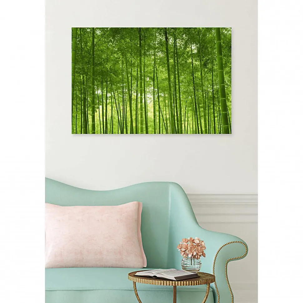 Tableau toile XXL en kit Foret De Bambous 90 x 60 cm - Toile textile sans PVC