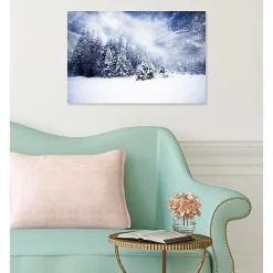 Tableau toile XXL en kit Sous La Neige 60 x 40 cm - Toile textile sans PVC