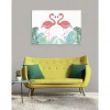 Tableau toile XXL en kit Flamingo In Love 130 x 90 cm - Toile textile sans PVC
