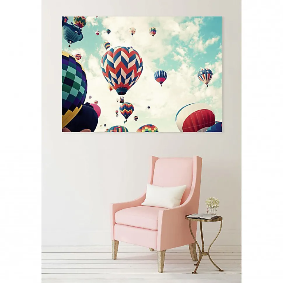 Tableau toile XXL en kit Vol De Montgolfieres 180 x 130 cm - Toile textile sans PVC