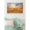 Tableau toile XXL en kit Savane Africaine 90 x 60 cm - Toile textile sans PVC