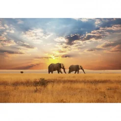 Tableau toile XXL en kit Savane Africaine 90 x 60 cm - Toile textile sans PVC