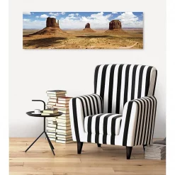 Tableau toile XXL en kit Monument Valley 130 x 40 cm - Toile textile sans PVC