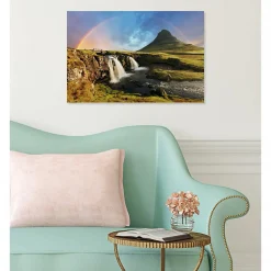 Tableau toile XXL en kit Kirkjufellsfoss Islande 60 x 40 cm - Toile textile sans PVC