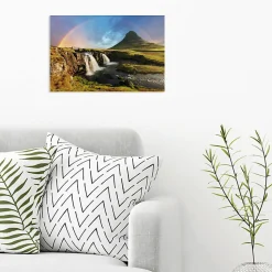 Tableau toile XXL en kit Kirkjufellsfoss Islande 60 x 40 cm - Toile textile sans PVC