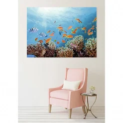 Tableau toile XXL en kit Fond Marin 180 x 130 cm - Toile textile sans PVC