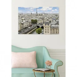 Tableau toile XXL en kit Printemps A Paris 90 x 60 cm - Toile textile sans PVC
