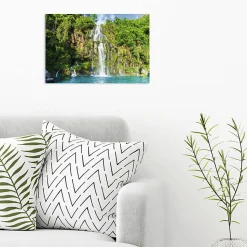 Tableau verre acrylique Bassin Des Aigrettes cascade 60 x 40 cm - Décoration murale photo pour la maison